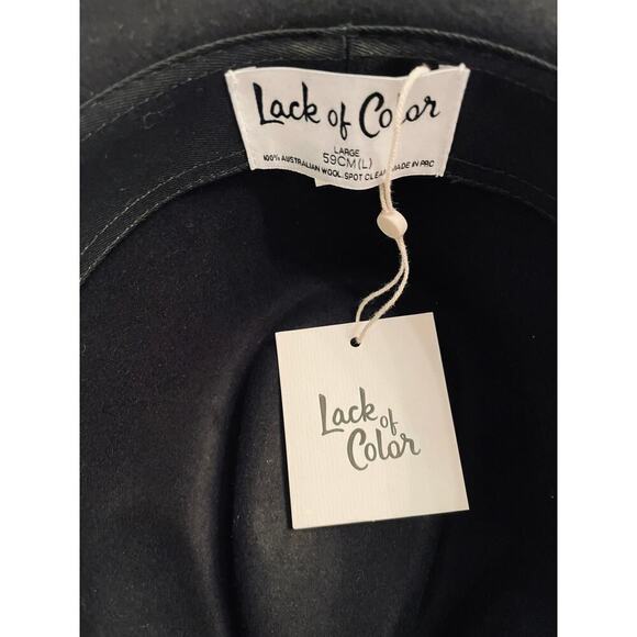 Lack of Color The Grove Hat Black Wool Size Large 59cm main image 3